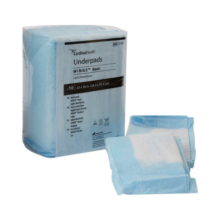 Underpad Simplicity™ Basic 23 X 36 Inch Disposable Fluff Light Absorbency (10/BG 15BG/CS) by Cardinal  ID 7176